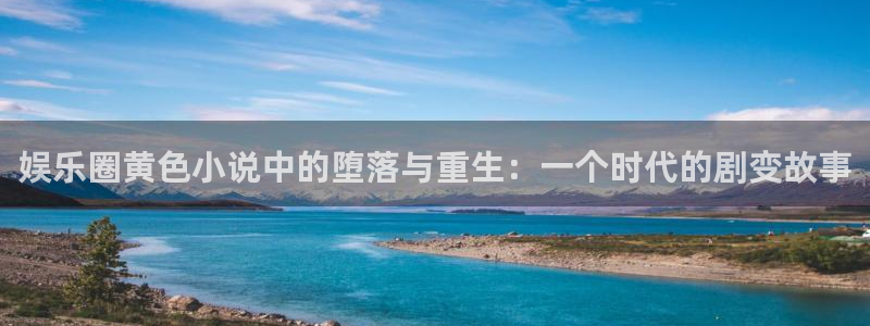 顺盈娱乐：娱乐圈黄色小说中的堕落与重生：一个时代的剧变故事