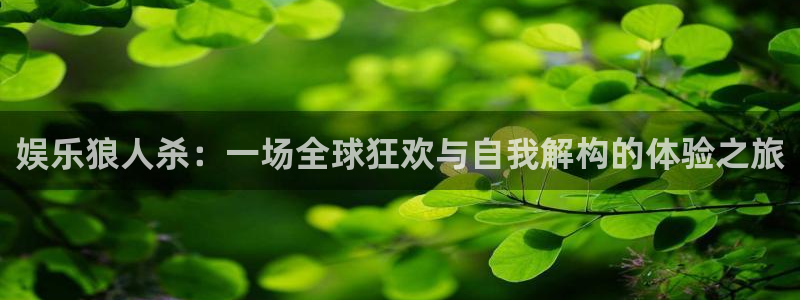 顺盈娱乐：娱乐狼人杀：一场全球狂欢与自我解构的体验之旅